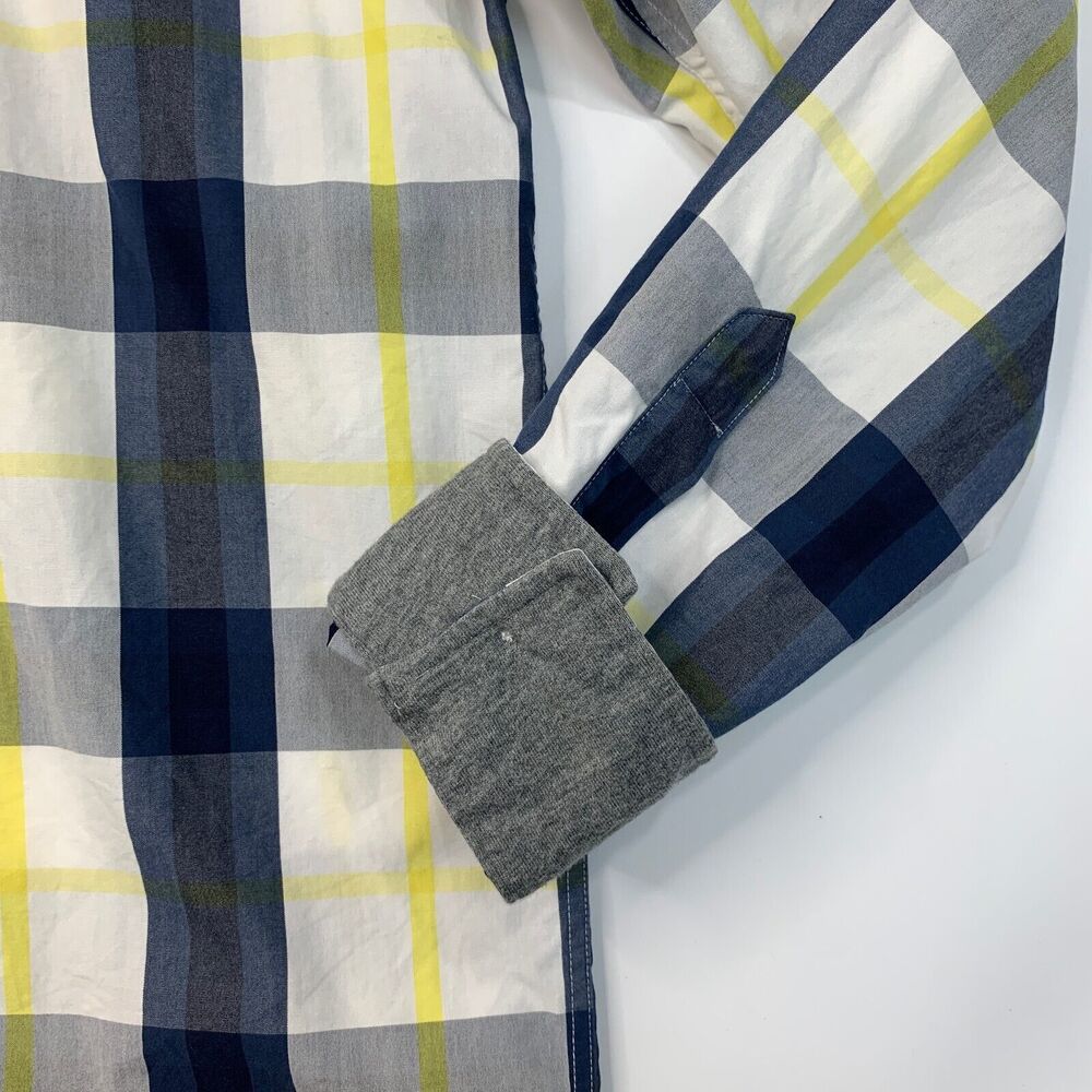 Ted Baker Shirt Mens 5 Plaid Button Up Long Sleeve Cotton Pockets Flip Cuff - Picture 3 of 12